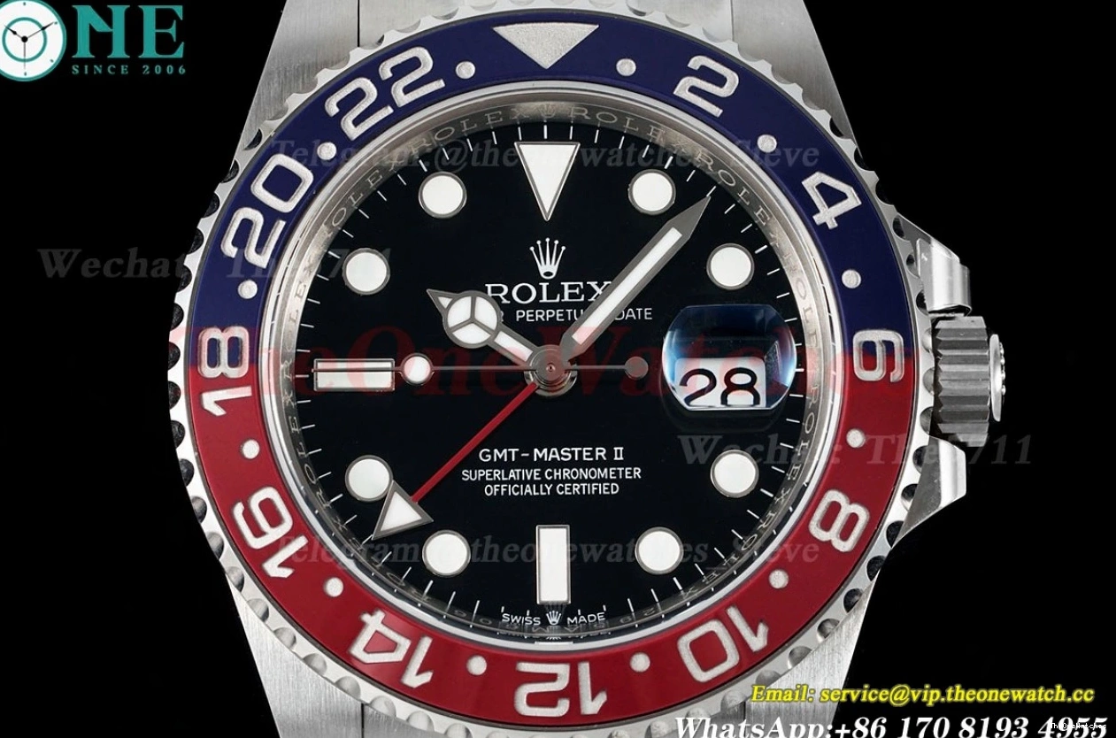SS II GMT VR3285 40mm Oys EWEF Black Master SS Pepsi 126710 Dial 0423